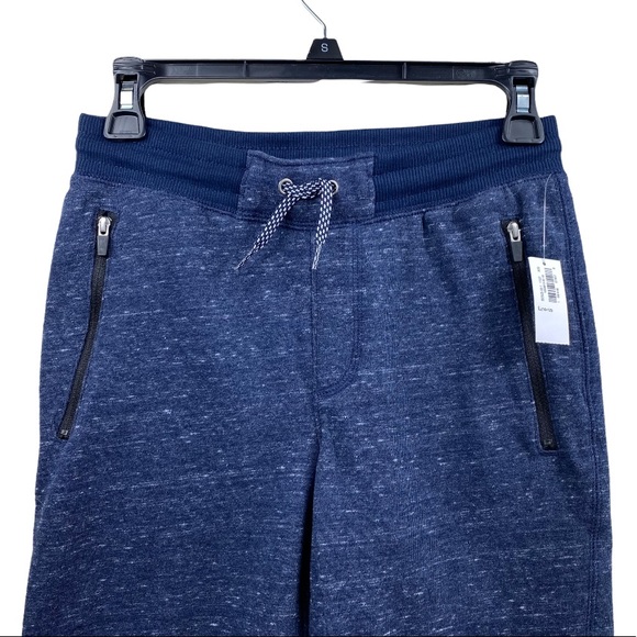 NWT Old Navy Elevated Fleece Jogger Short Navy Stretch Performance Sweat Shorts - Picture 2 of 16